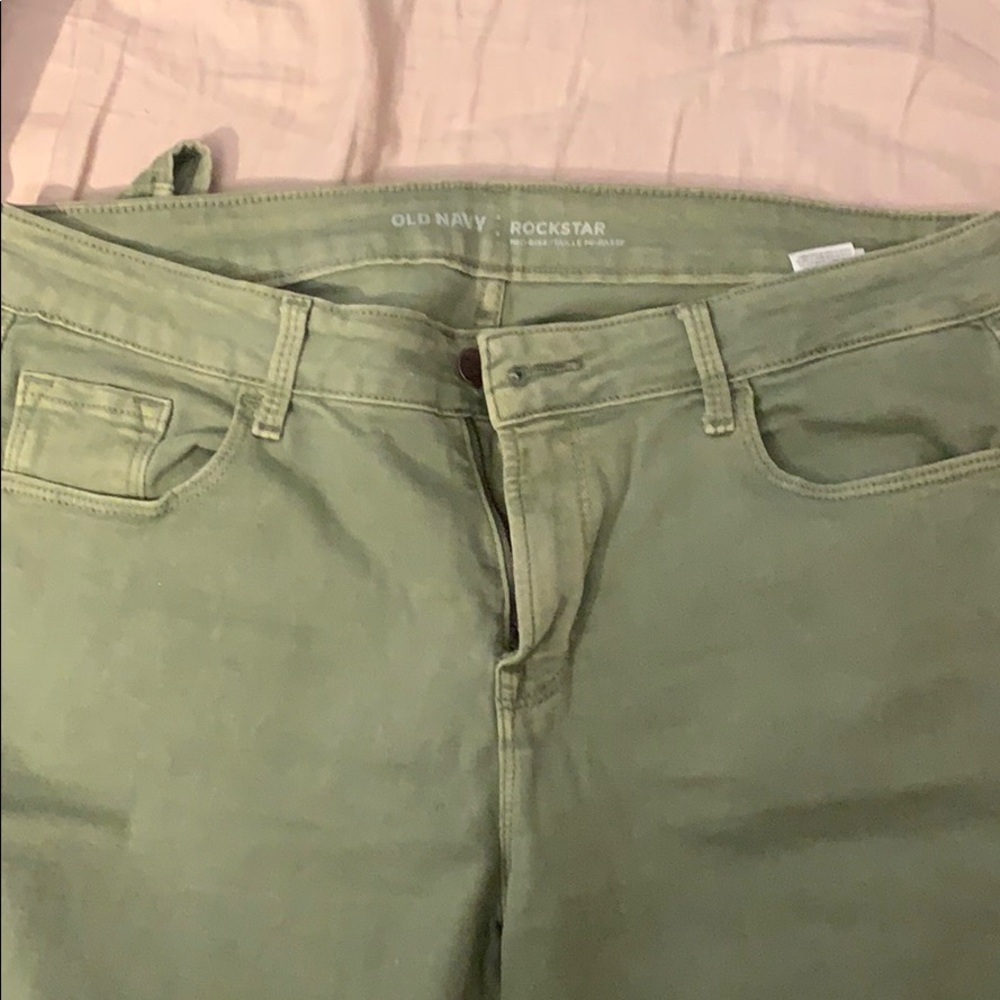 rockstar green jeans old navy
